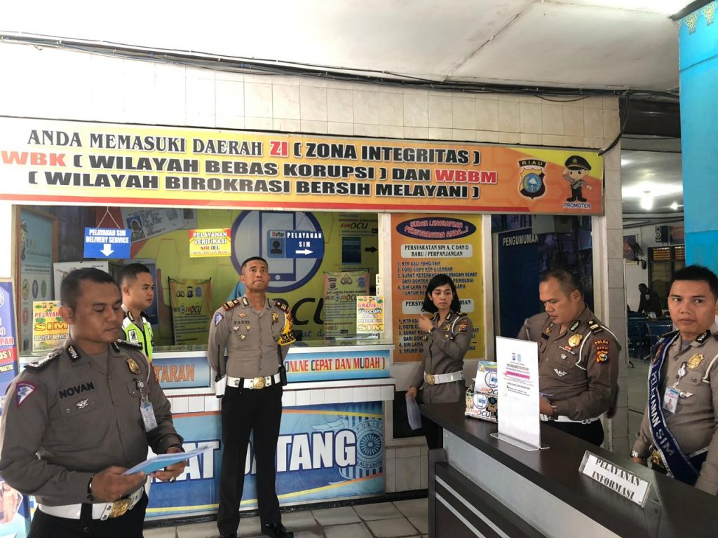 Ditlantas Polda Riau adakan Penilaian Program Quick Wins di Satpas SIM Polres Kampar