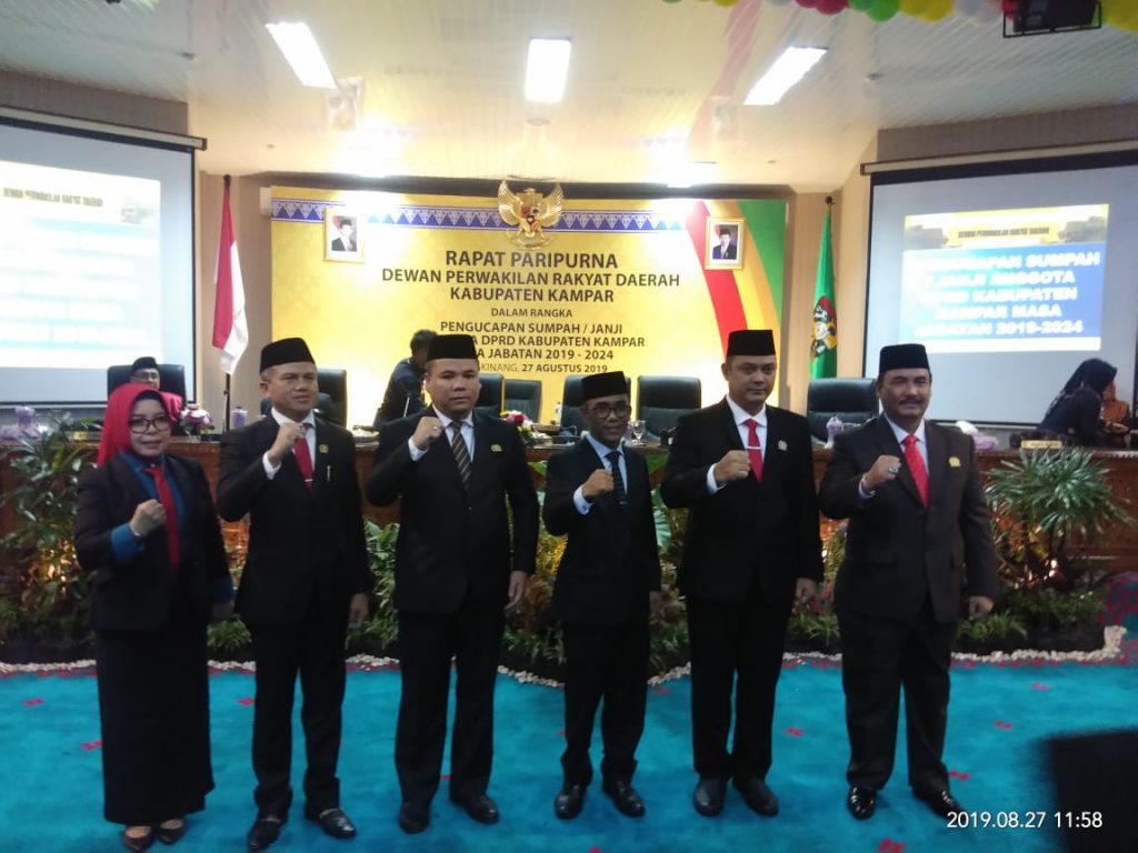 Pelantikan Anggota DPRD Kampar Periode 2019-2024