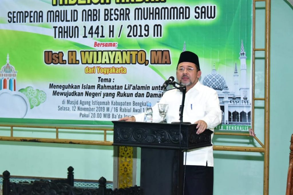 Pemkab Bengkalis Memperingati Maulid Nabi Muhammad SAW Tahun 1441 H di Masjid Agung Istiqomah Bengkalis