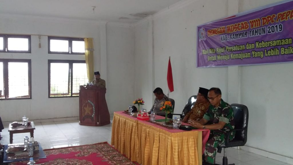 H. Nazaruddin dilantik sebagai Ketua PEPABRI Kabupaten Kampar Periode 2020 – 2025