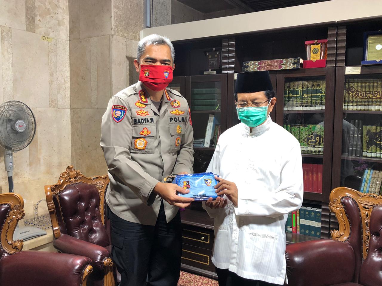 Dirbinmas Polda Metro Jaya Silaturahmi Kepada Imam Besar Masjid Istiqlal Prof Nazarudin MA