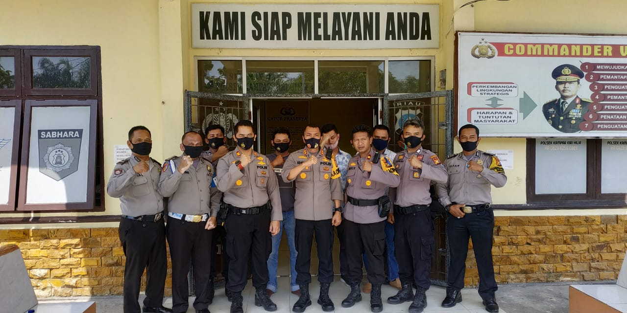 Kunjungi Polsek Kampar Kiri Hilir, Kapolres Ingatkan Personel Tingkatkan Pelayananan Kepada Masyarakat