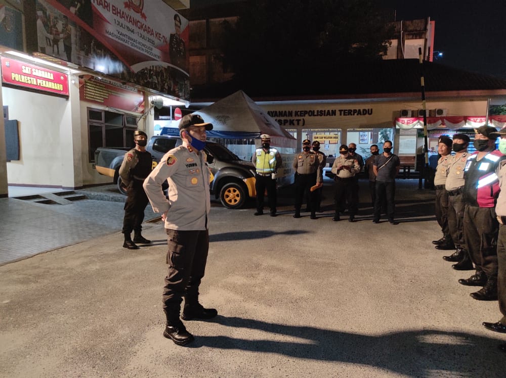 Polresta Pekanbaru Adakan Patroli Berskala Besar Dalam Malam Takbiran Idul Adha