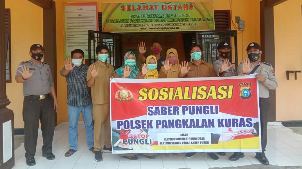 Polsek Pangkalan Kuras Sosialisasi Saber Pungli