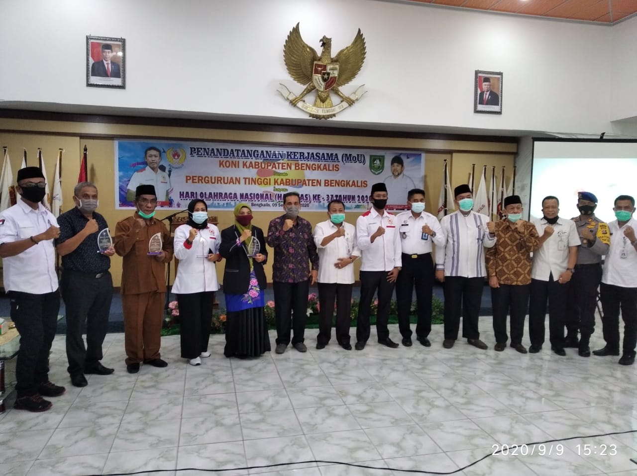 KONI Kabupaten Bengkalis Bersama Perguruan Tinggi kabupaten Bengkalis Gelar MOU Digedung Daerah