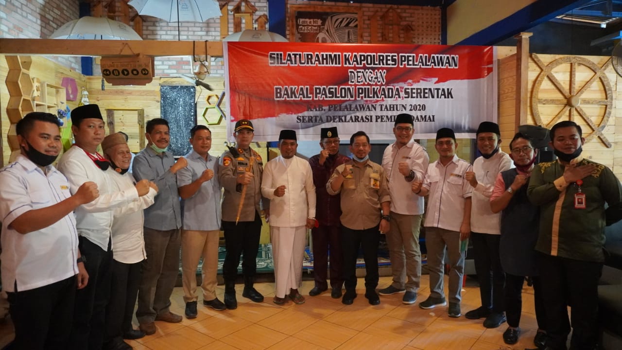 Silaturahmi Kapolres Pelalawan Bersama Para Bakal Paslon, Partai Koalisi dan Tim Pemenangan Pilkada Serentak Tahun 2020