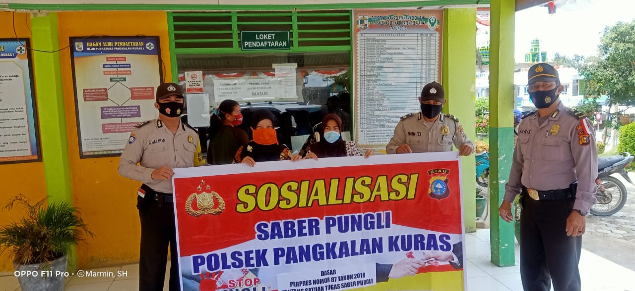 Polsek Pangkalan Kuras Laksanakan Sosialisasi Saber Pungli