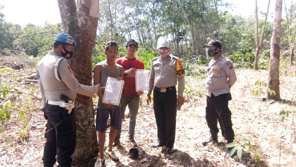 Polsek Pangkalan Kuras Terus Laksanakan Giat Penyebaran maklumat Kapolda Riau