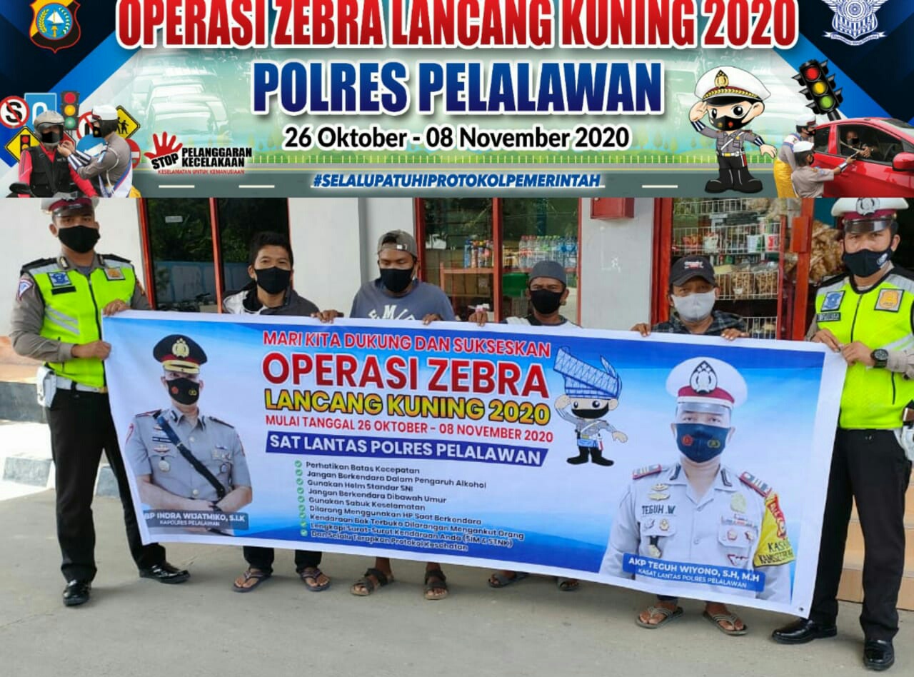 Polsek Pangkalan Kuras Giat Sosialisasi OPS Zebra Lancang Kuning Tahun 2020