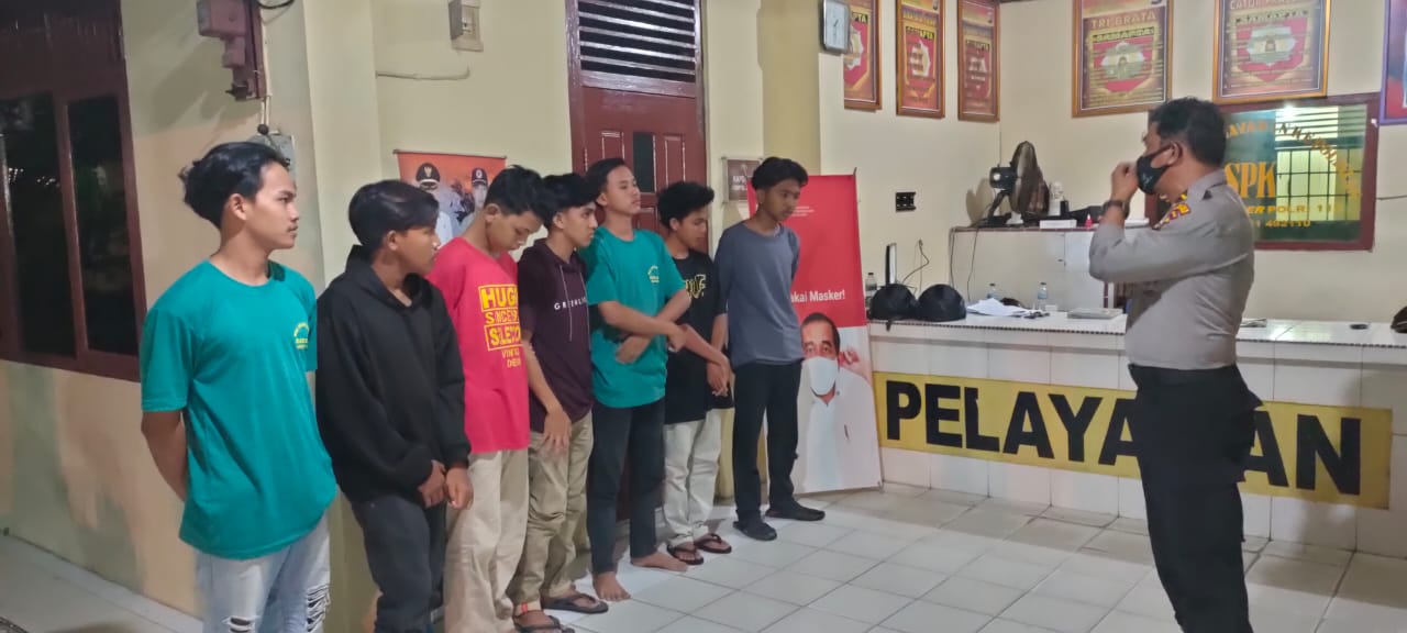 Polsek Pangkalan Kuras Razia Balap Liar di Malam Minggu