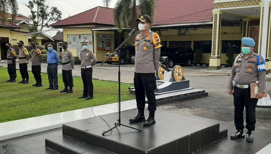 Kapolres Kampar Perintahkan Jajarannya Terus Lakukan Ops Justisi Penerapan Protkes