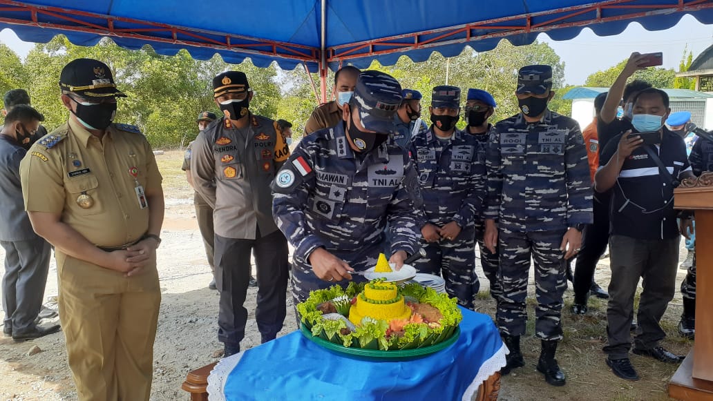 Danlanal Dumai Resmikan Posmat TNI AL Di Kecamatan Bantan kabupaten Bengkalis