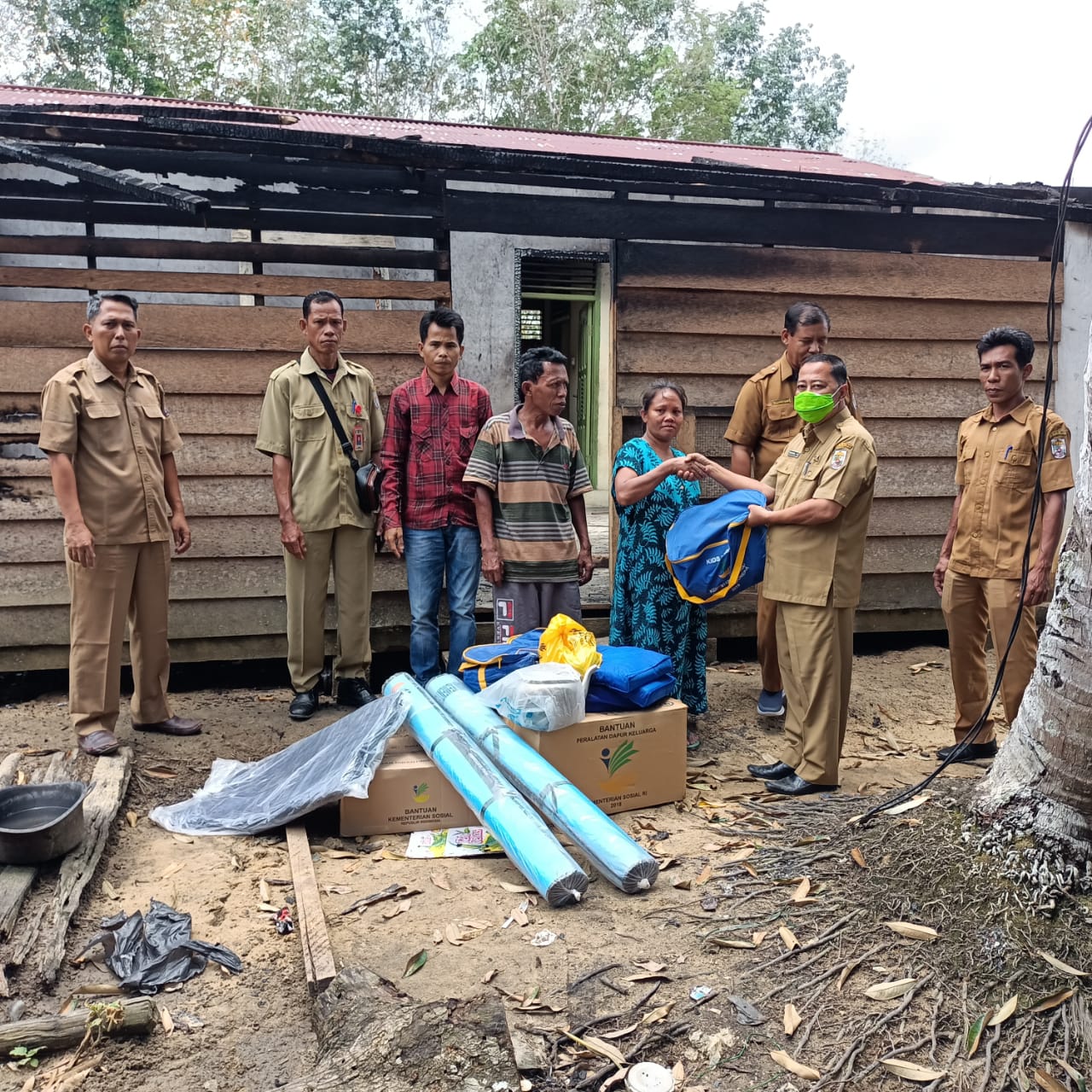 Dinas Sosial Kabupaten Pelalawan, Salurkan Bantuan Kepada Korban Kebakaran