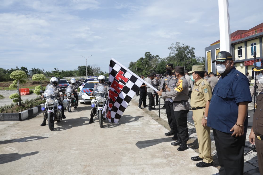 Amankan PSU, Polres Rohul Kerahkan 612 Personel Ke – 25 TPS di Tambusai Utara