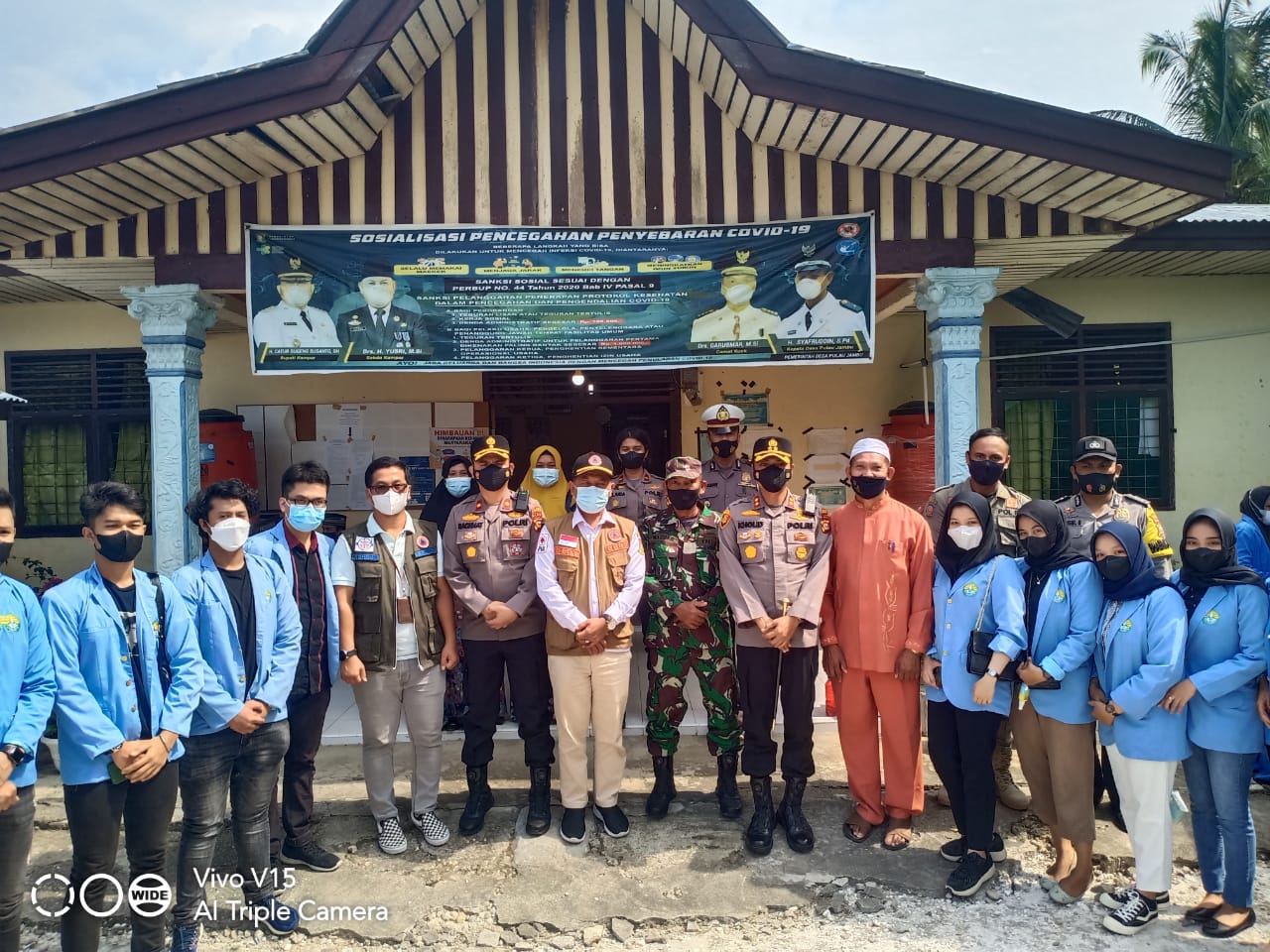 Pastikan Telah Berjalan Dengan Baik, Kapolres Kampar Tinjau Pos PPKM Desa Pulau Jambu Kuok