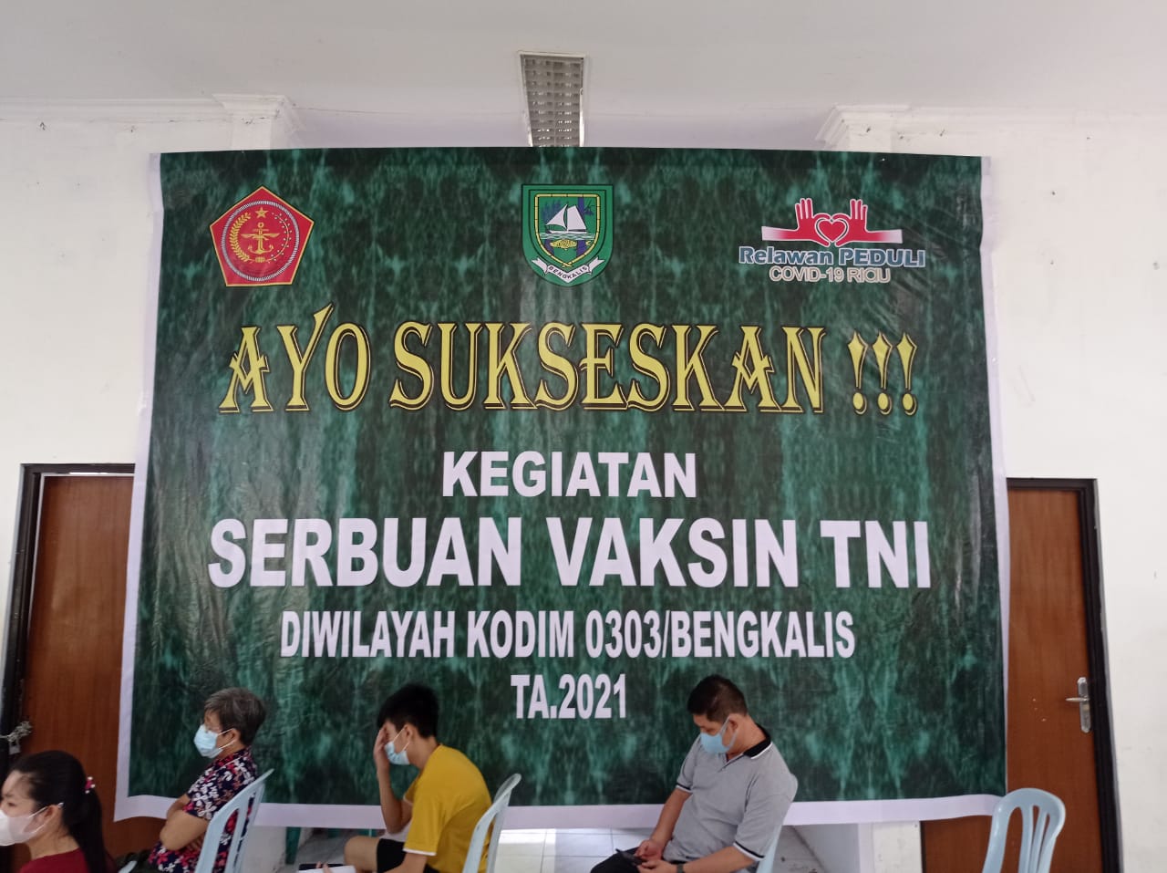 Kodim 0303/Bengkalis selenggarakan Vaksinasi 400 Dosis Kepada Pelajar dan Masyarakat 