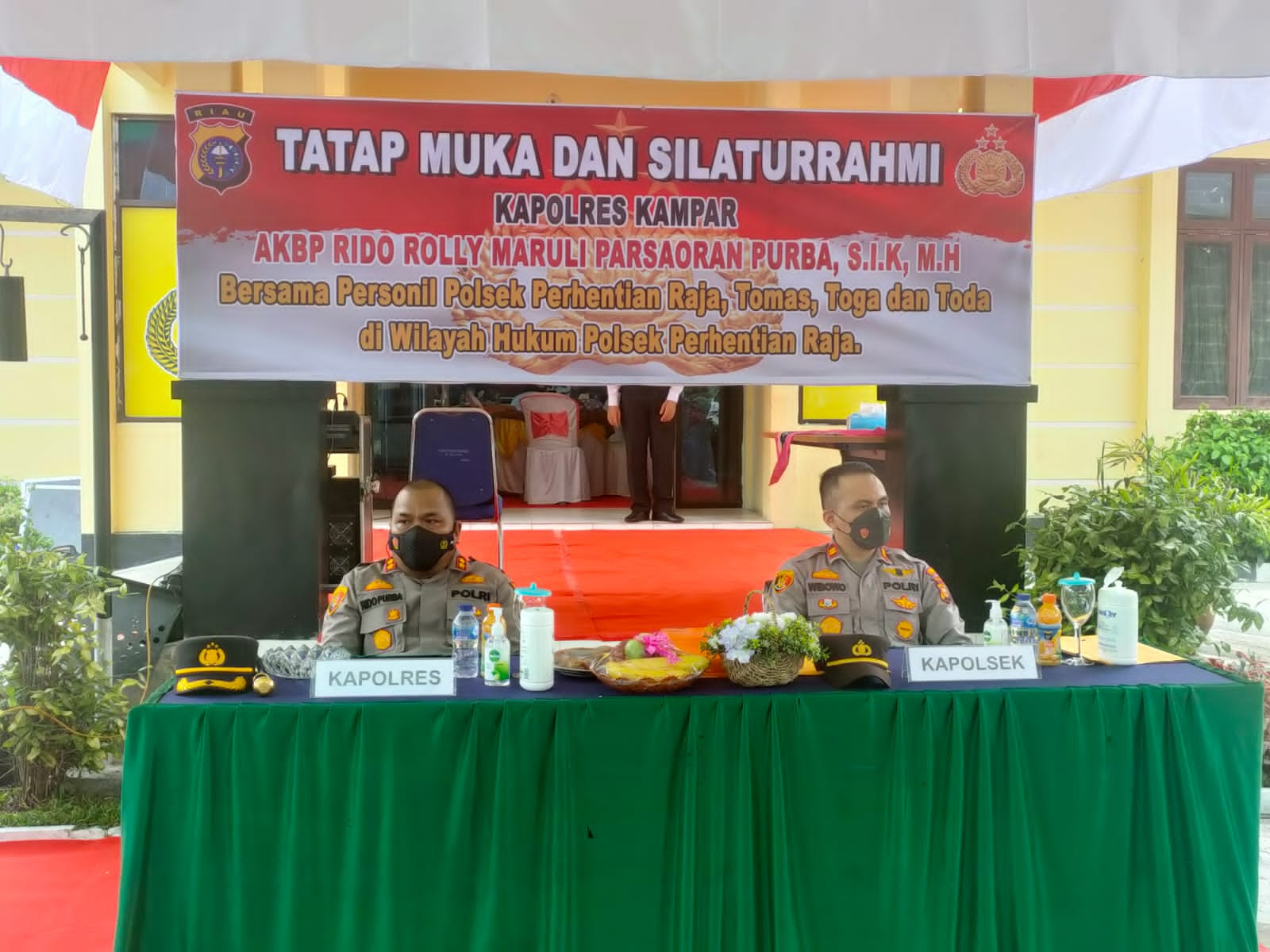 Kapolres Kampar Tatap Muka dengan Tokoh Masyarakat Saat Kunker di Polsek Perhentian Raja