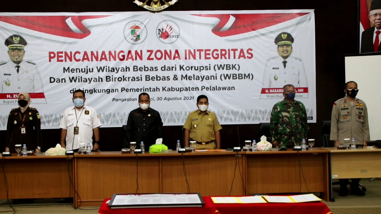 Wakil Bupati Pimpin Penandatangan Pencanangan Zona Integritas Menuju wilayah Bebas Dari Korupsi(WBK)