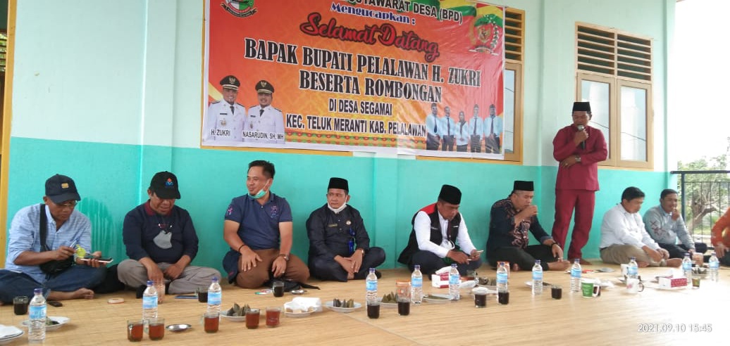 Bupati Pelalawan Lakukan Kunjungan Kerja Ke 2 Desa Di Kecamatan Teluk Meranti