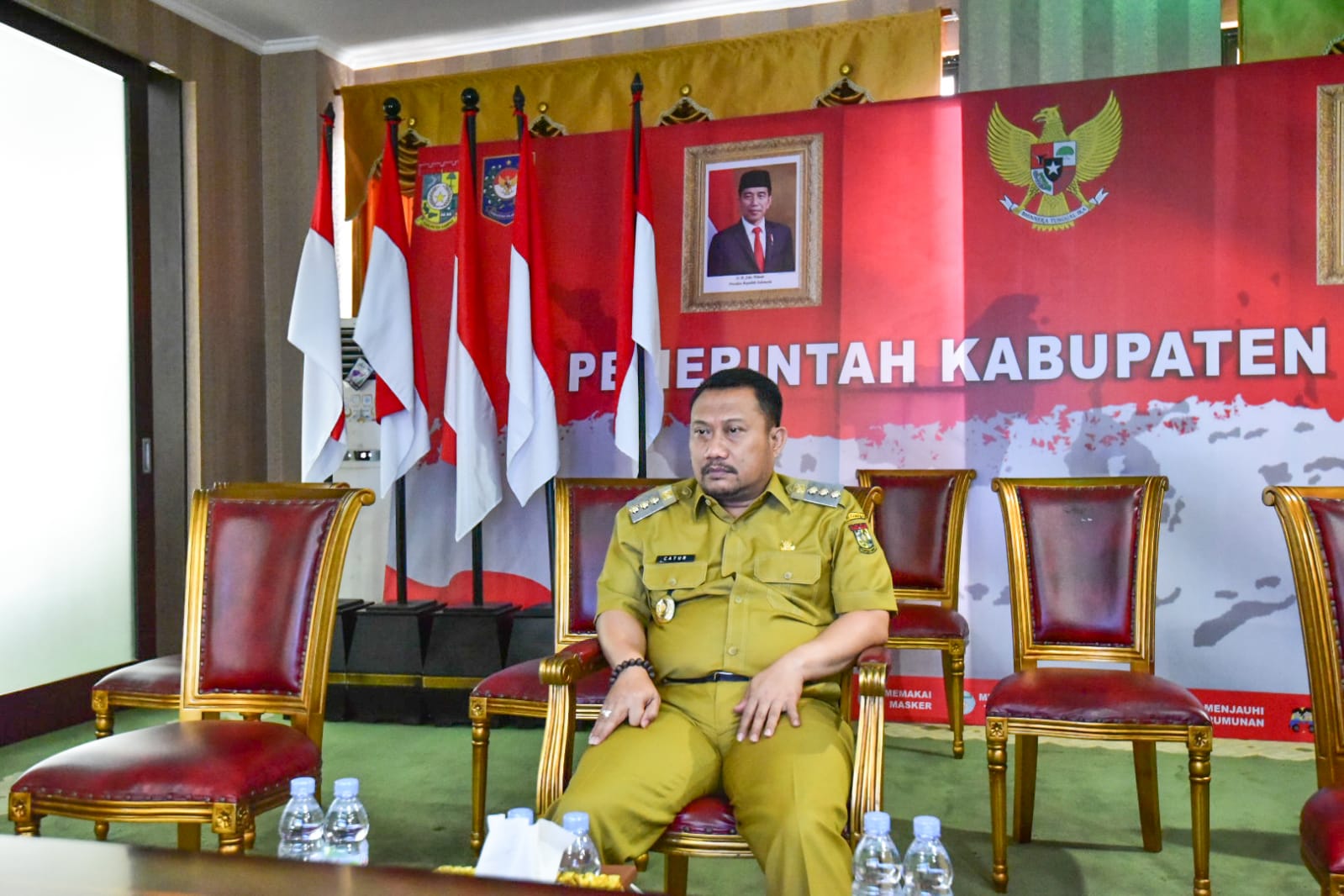 Bupati Kampar Ikuti Rakor Bersama  Presiden RI Kondisi Indonesia Terkini