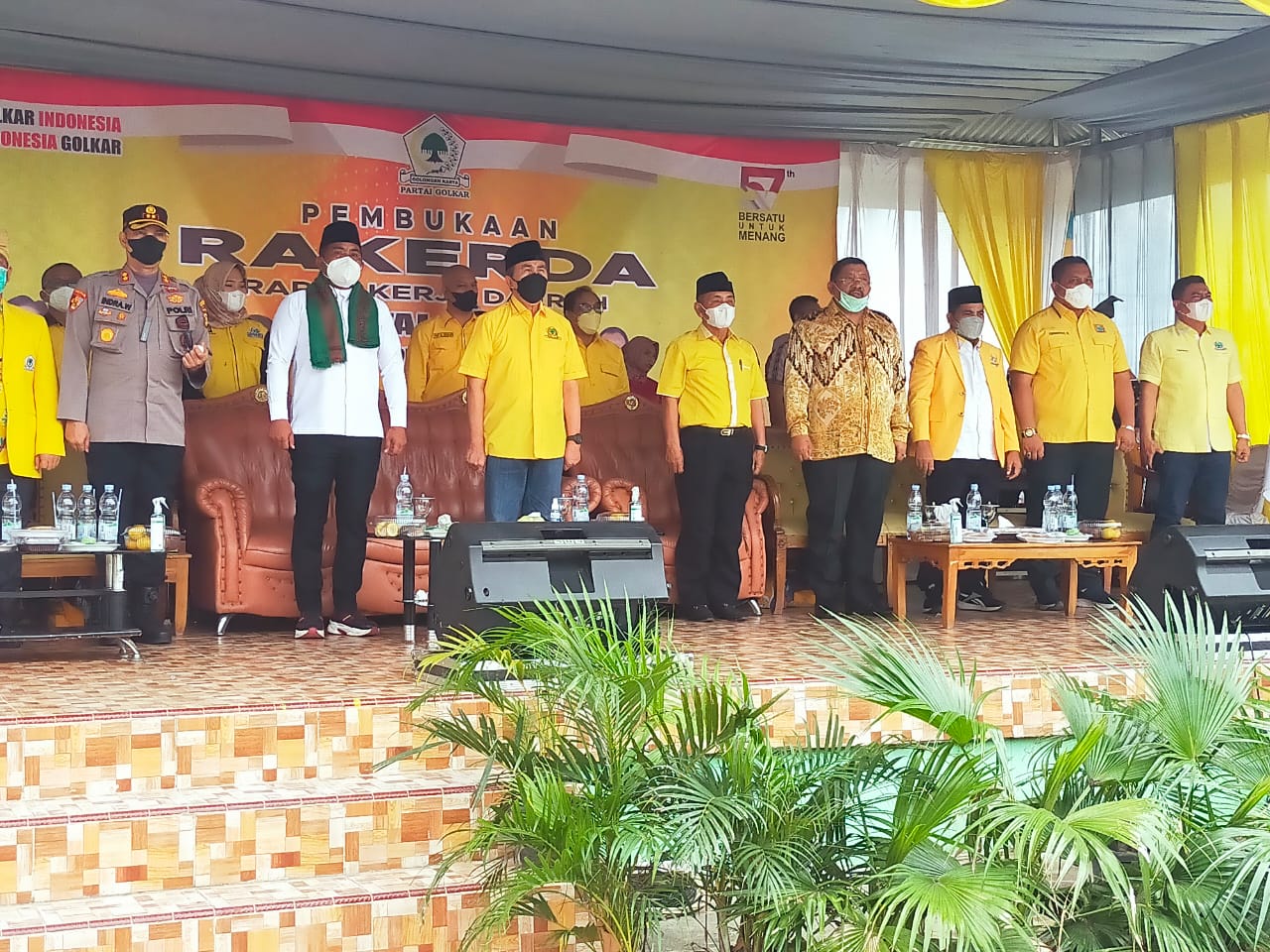 Bupati H.Zukri Hadiri Pembukaan Rakerda Partai Golkar Kabupaten Pelalawan Tahun 2021