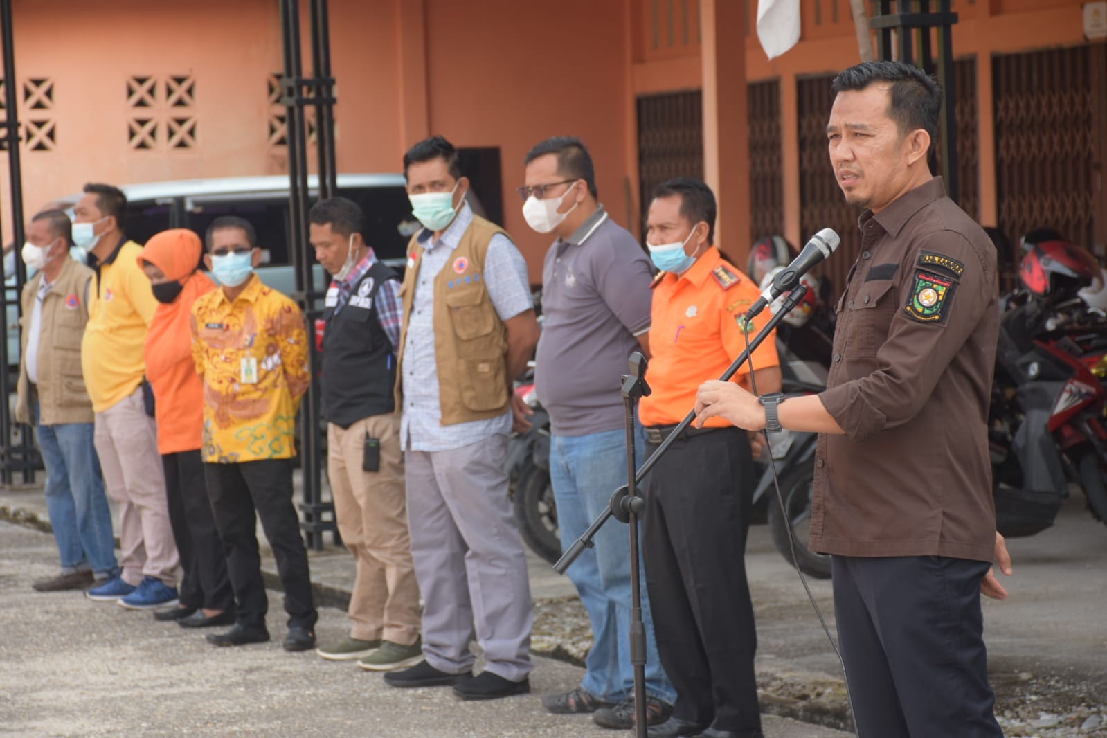 Yuricho Efril Ambil Apel Perdana Selaku Plt Kalaksa BPBD Kampar
