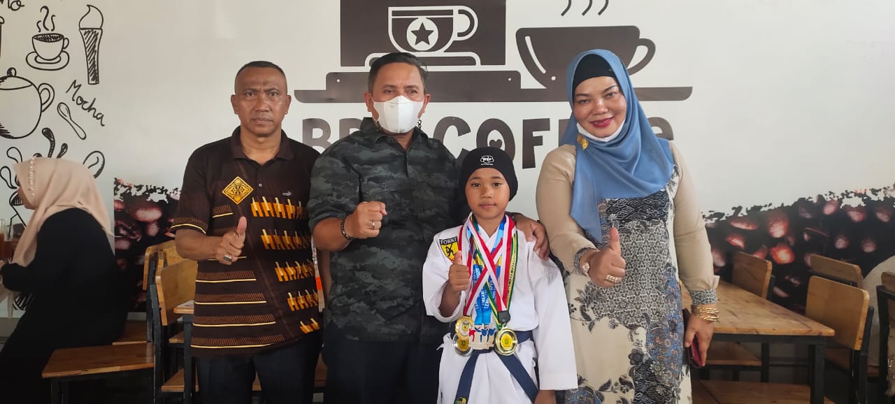 Syakilla Humaira Solin Karateka Cilik Yang Sangat Mengidolakan Dan Mengagumi Kapolres Subulussalam AKBP Qory Wicaksono Sik