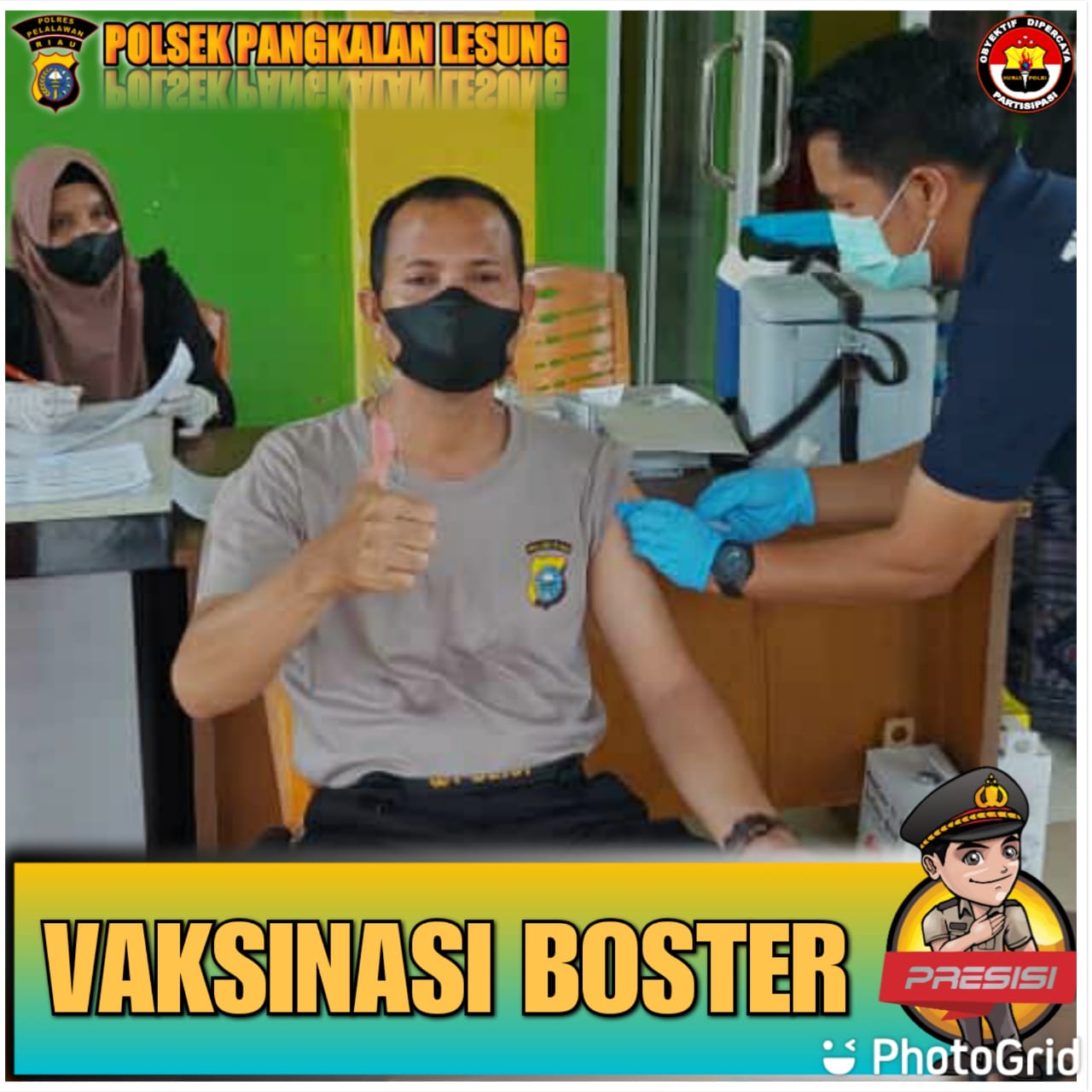 Polsek Pangkalan Lesung Laksanakan Vaksinasi Covid – 19 Dosis III (Booster)