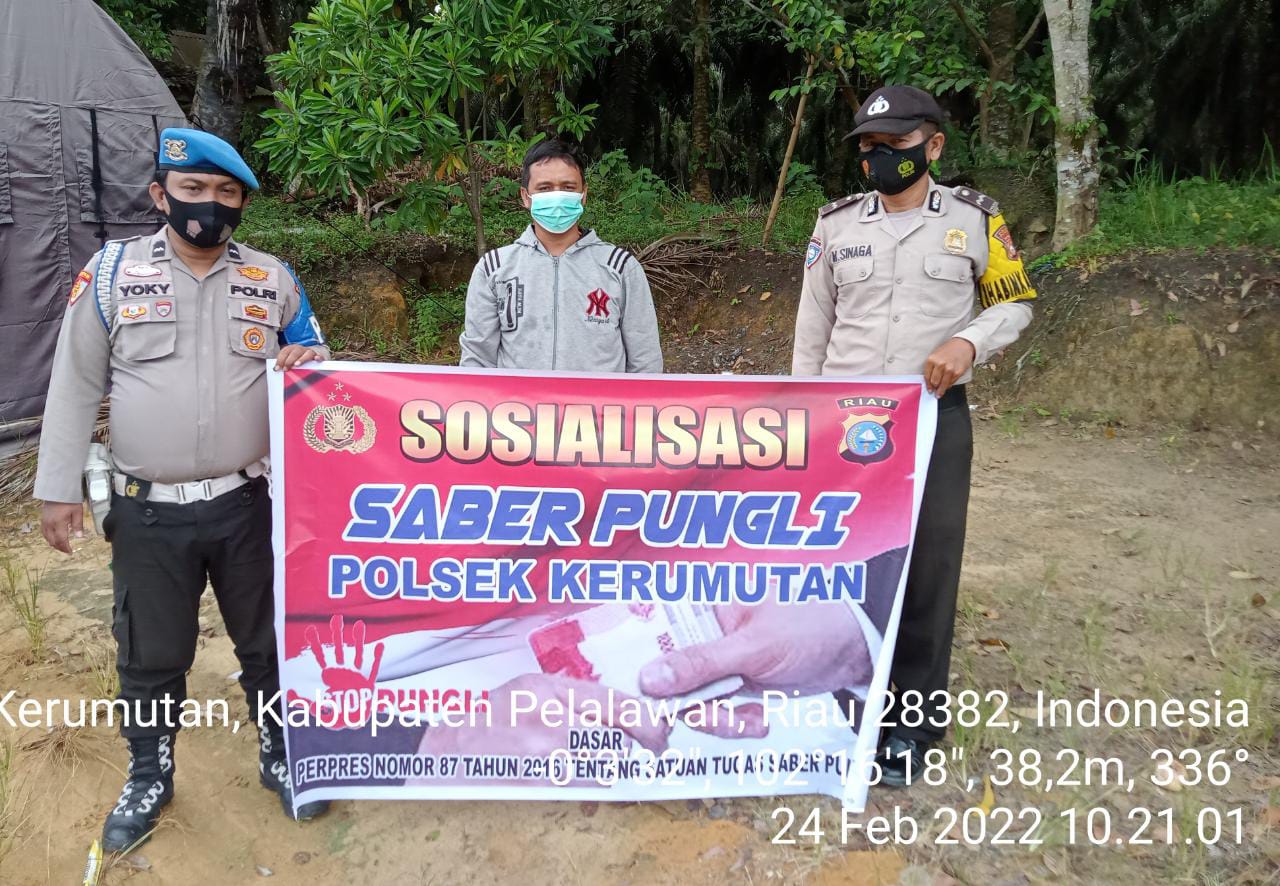 Antisipasi Pungli Di Masyarakat Polsek Kerumutan Sosialisasi Tentang Satgas Saber Pungli