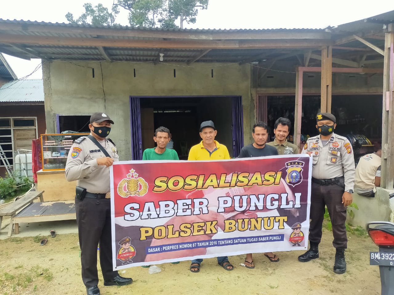 Polsek Bunut Sosialisasi Satgas Saber Pungli Kepada Masyarakat