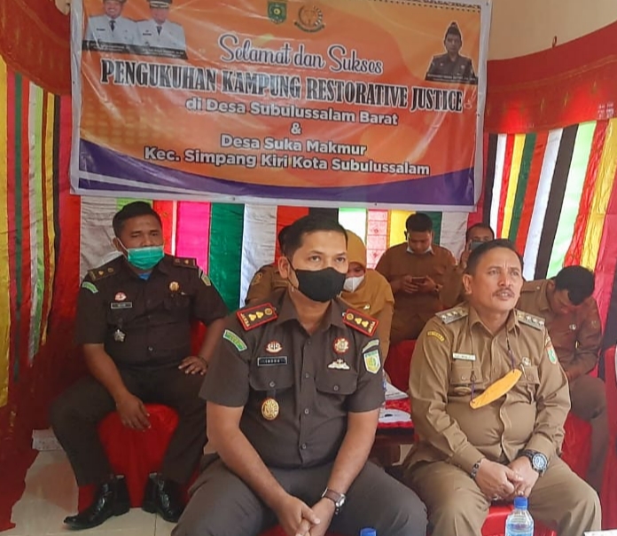 Persiapan Pengukuhan Kampung Restorative Justice (RJ) Dikantor Desa Subulussalam Barat