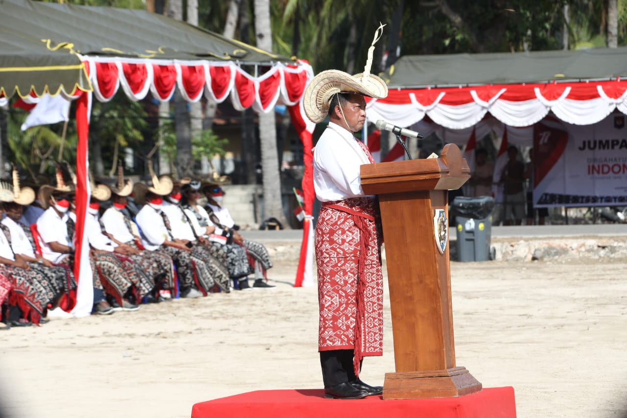 Mendagri Pimpin Upacara HUT Ke-77 Kemerdekaan RI dari Pulau Rote