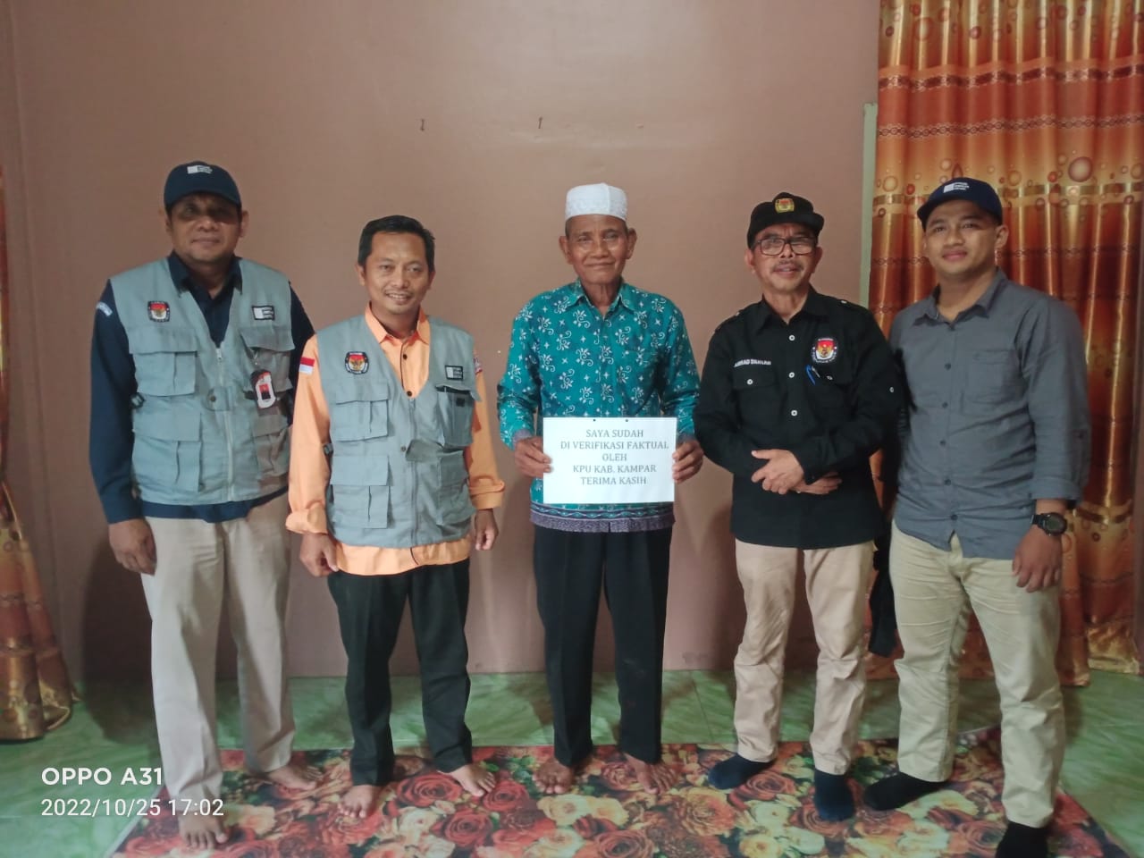 KPU Riau Monitor Pelaksanaan Verifikasi Faktual Parpol Oleh KPU Kampar