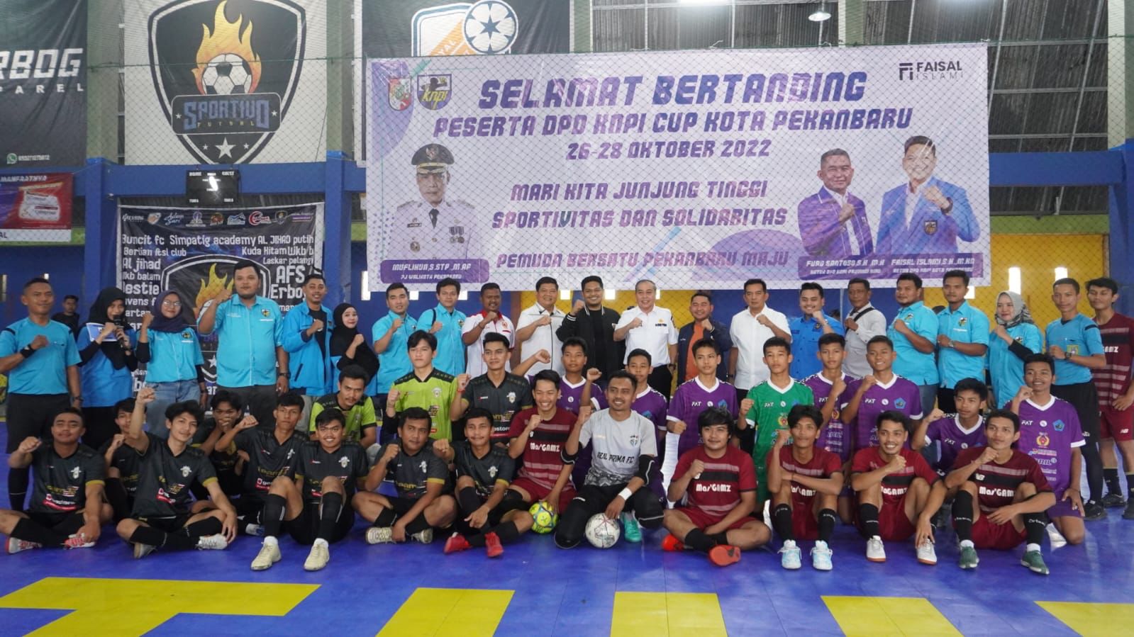 Turnament Futsal Piala KNPI Kota Pekanbaru Resmi Dibuka PJ Walikota, Faisal Islami : Pemuda Bersatu Pekanbaru Maju