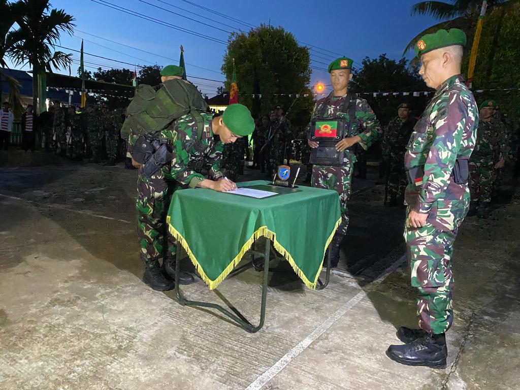 Kainfolahtadam XII/Tpr Berangkatkan Etape ke-3 Gerak Jalan Peleton Pembawa Simbol Yudha Wastu Pramuka Jaya