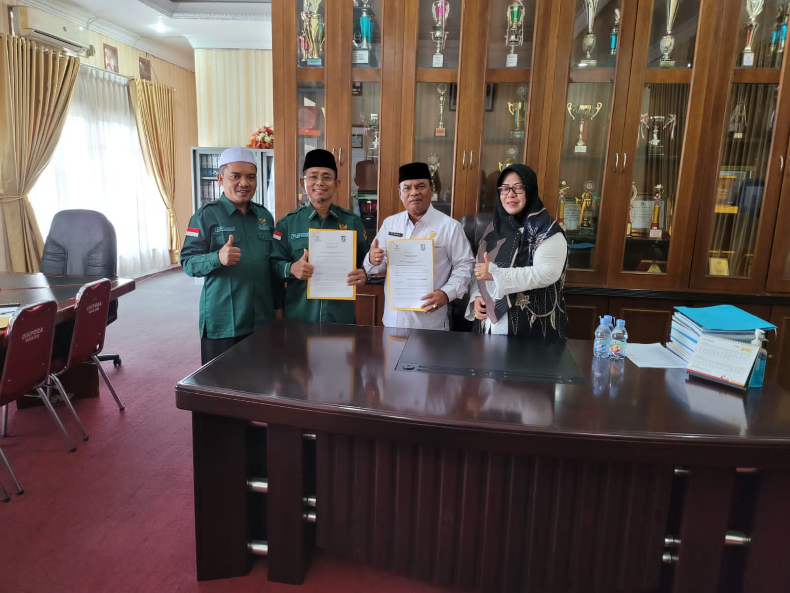 Dispora Melakukan MOU Dengan Badan Amil Zakat Kabupaten Kampar