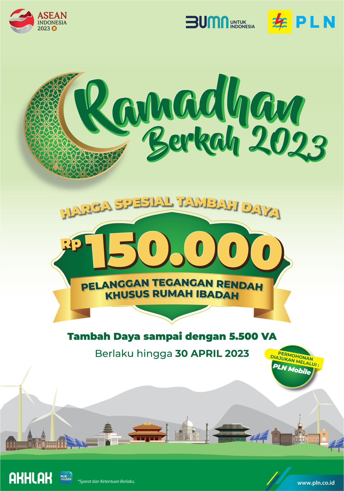 Promo Ramadhan Berkah, PLN Beri Diskon Tambah Daya Rumah Ibadah Hanya 150 Ribu