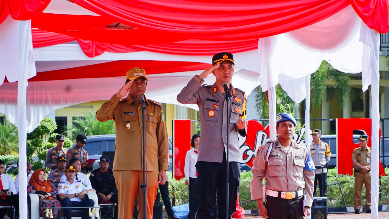 Apel Gelar Pasukan Ops Ketupat Lancang Kuning 2023, Wabup Rohil Sampaikan Amanat Kapolri