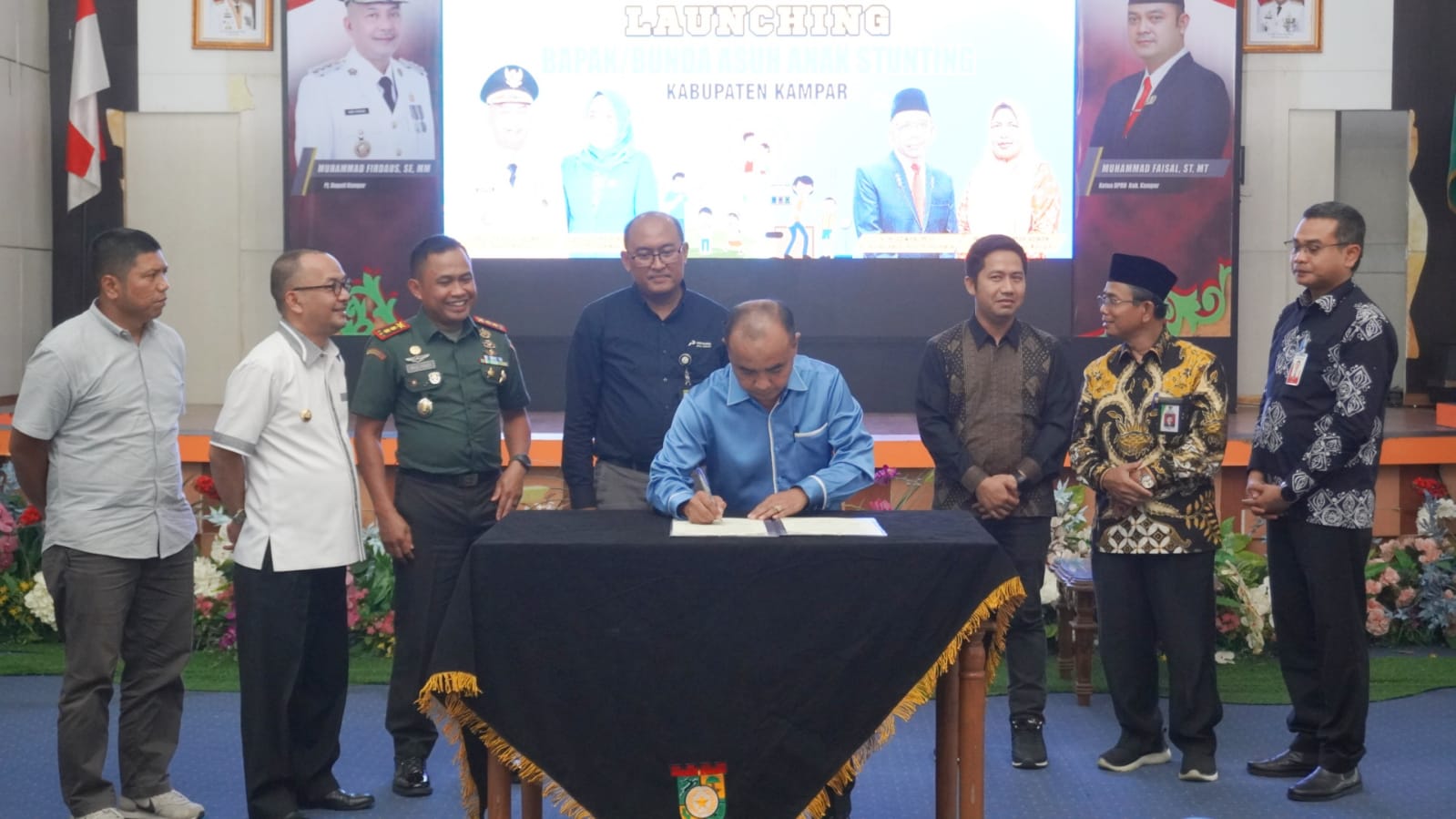 Forum CSR Lakukan MOu Dan Launching Bapak /Bunda Asuh Anak Stunting Kabupaten Kampar