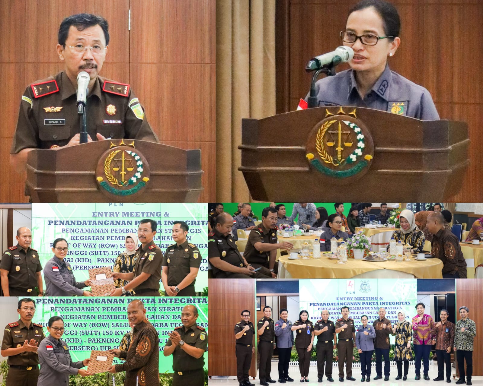 Kepala Kejaksaan Tinggi Riau dan Direktur D Jaksa Agung Muda Intelijen Kejaksaan Agung Republik Indonesia Hadiri Rapat Pendahuluan (Entry Meeting) dan Penandatanganan Pakta Integritas terhadap Pengamanan Pembangunan Strategis Bersama PT.PLN (Persero)