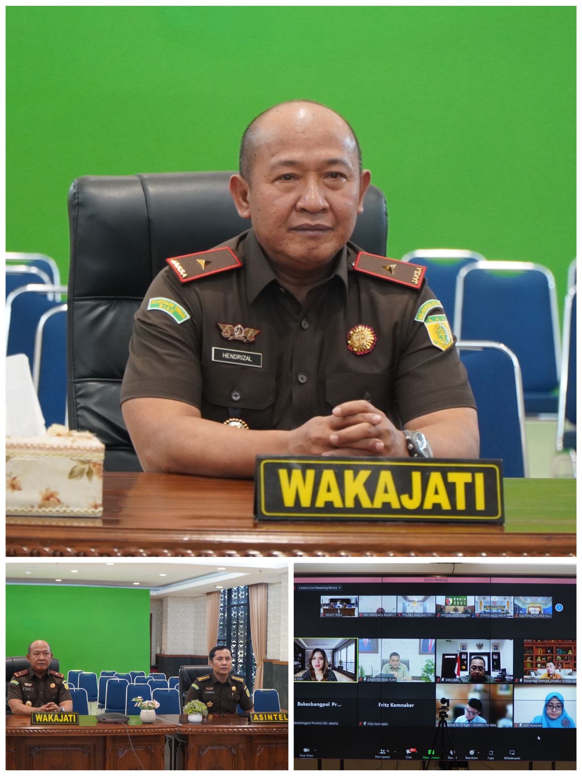 Wakil Kepala Kejaksaan Tinggi Riau Mengikuti Kegiatan Webinar Pemantapan Koordinasi Tim Terpadu Pengawasan Organisasi Kemasyarakatan Dalam Menjaga Stabilitas Sosial Politik, Keamanan, Ketenteraman dan Ketertiban Umum Secara Virtual