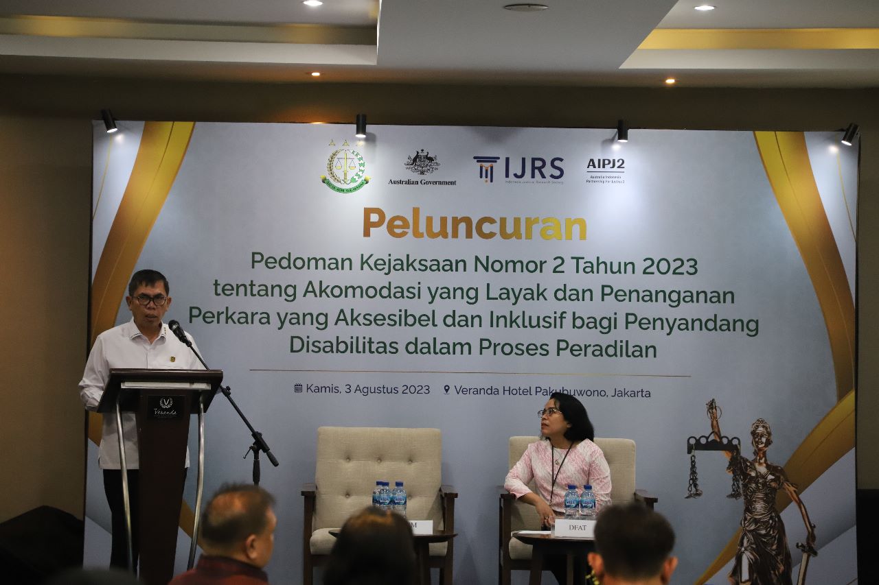 Kejaksaan Agung Luncurkan Pedoman Nomor 2 Tahun 2023, Akomodasi Penanganan Perkara Pidana yang Layak Bagi Penyandang Disabilitas