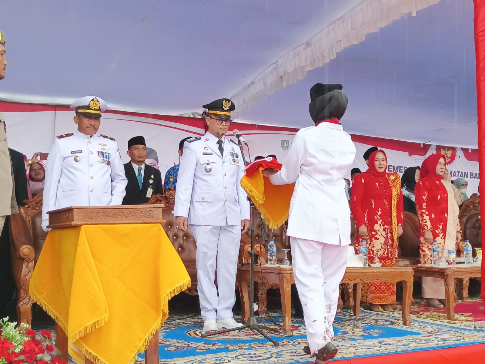 Pemerintah Kecamatan Bantan Kabupaten Bengkalis Gelar Upacara Detik-Detik Proklamasi HUT RI Yang Ke-78