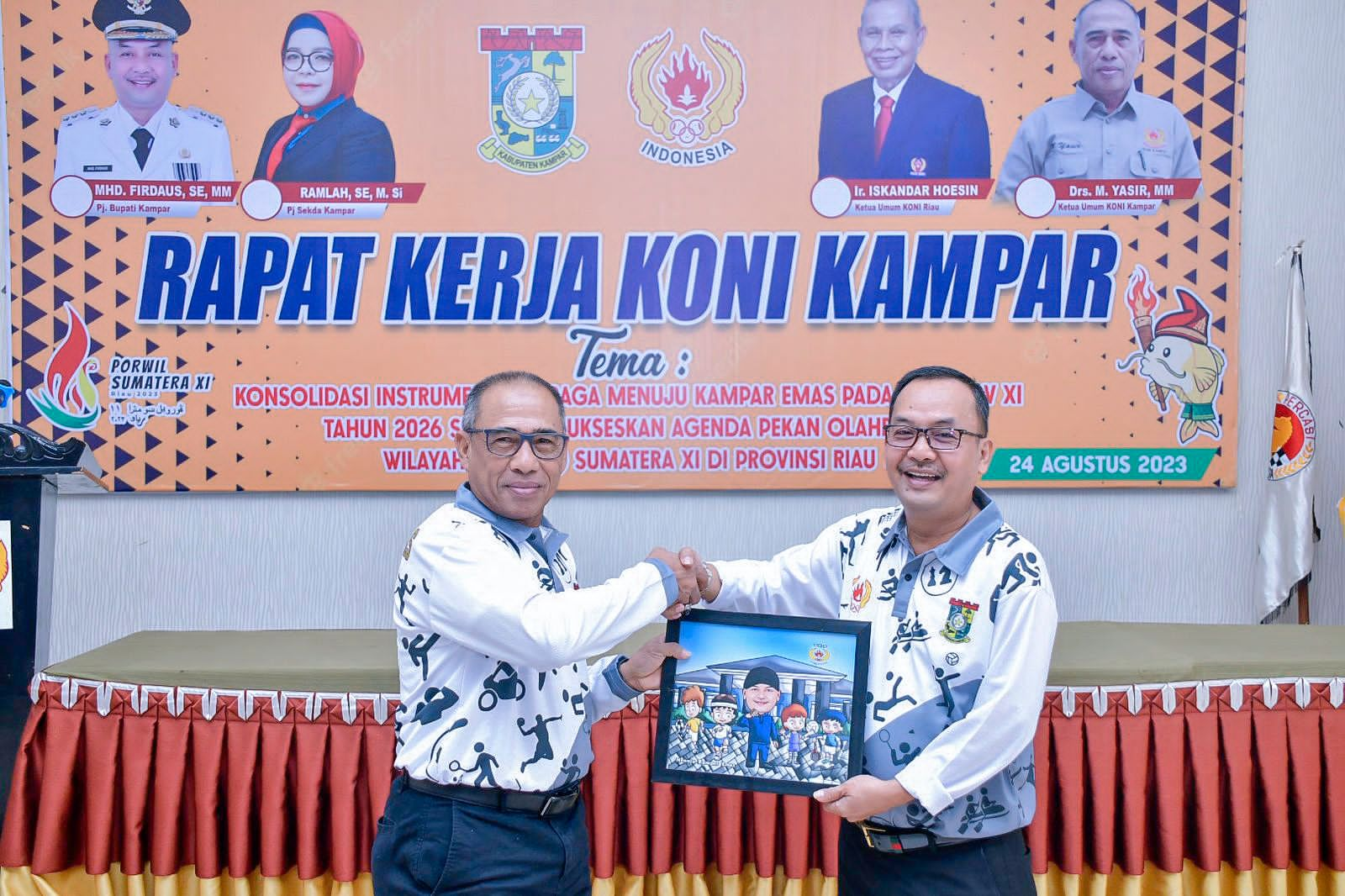 Buka Rakerkab KONI Kampar, Pj Bupati Kampar Tegaskan Tingkatkan Prestasi dan Pembinaan dan Kemajuan Olahraga Untuk Menjadi Kampar Emas