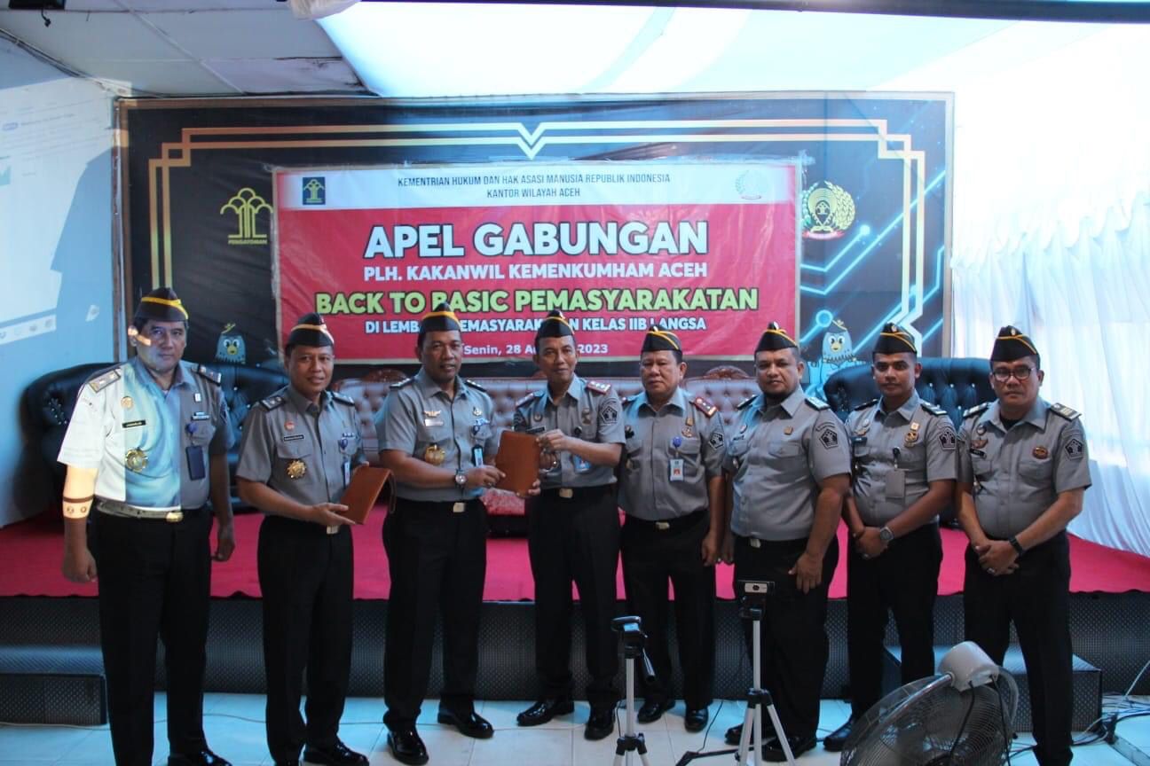 Pimpin Apel Gabungan di Langsa, Plh. Kakanwil Kemenkumham Aceh Serukan Back to Basic Pemasyarakatan