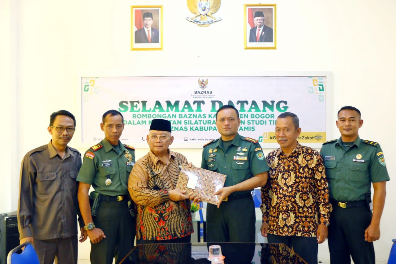 Dandim 0613/Ciamis Datangi Baznas Kab Ciamis Untuk Serahkan Hasil Infaq dan Sedekah dari Prajurit dan PNS Guna Meningkatkan Perekonomian Umat