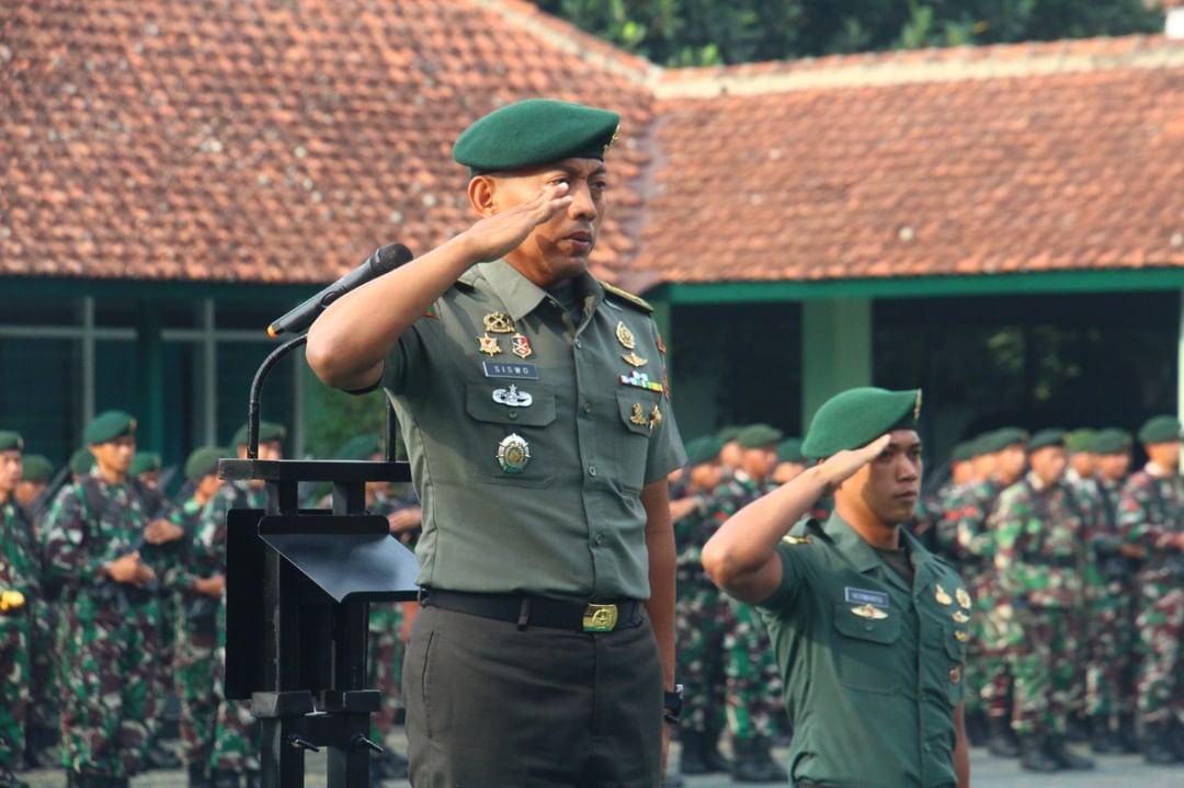 Kasmenarmed 2 Kostrad Pimpin Upacara Gabungan Tiga Satuan