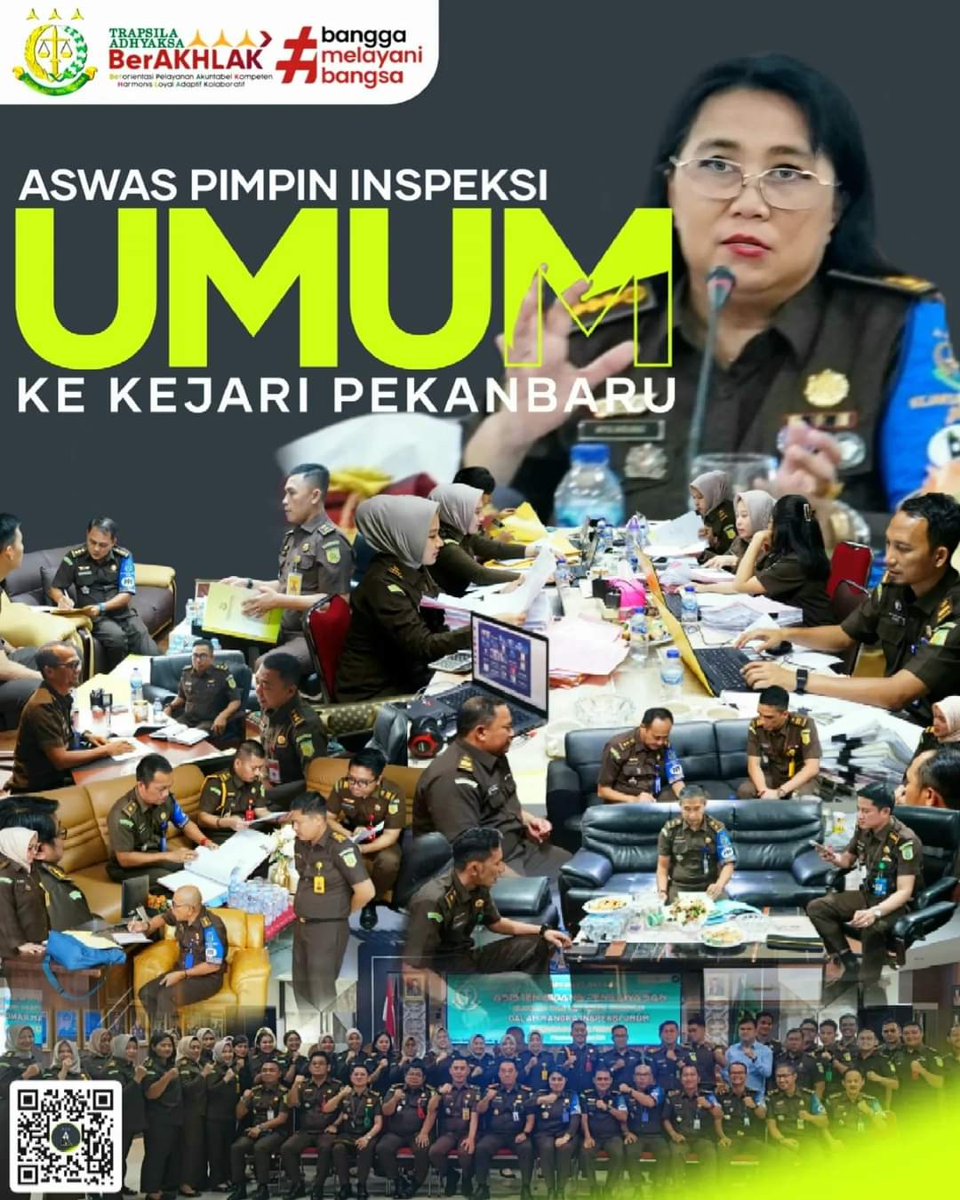 Asisten Pengawasan Kejaksaan Tinggi Riau Melakukan Inspeksi Umum Dan Khusus Di Kejaksaan Negeri Pekanbaru