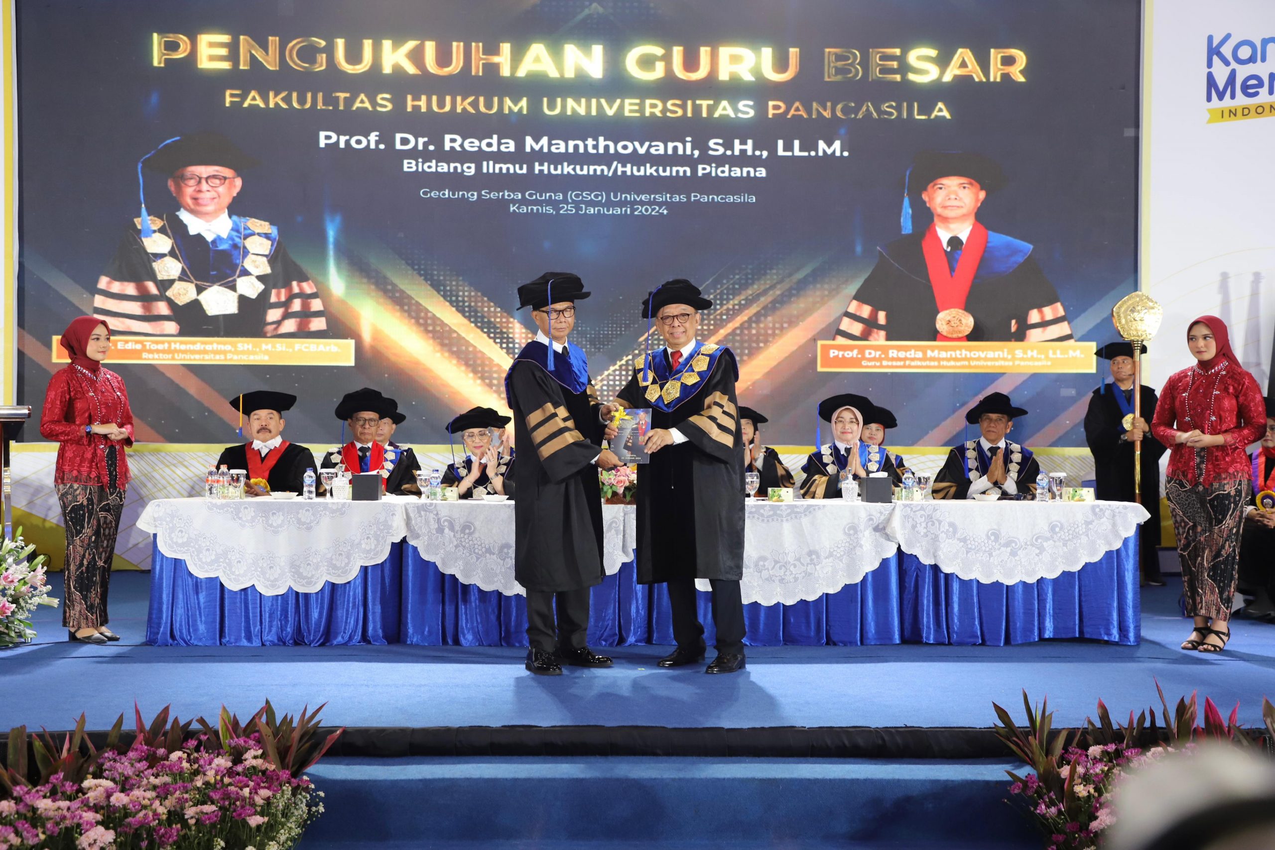 Pengukuhan Prof. Dr. Reda Manthovani, S.H., LL.M.Sebagai Guru Besar Bidang Ilmu Hukum Pidana Universitas Pancasila