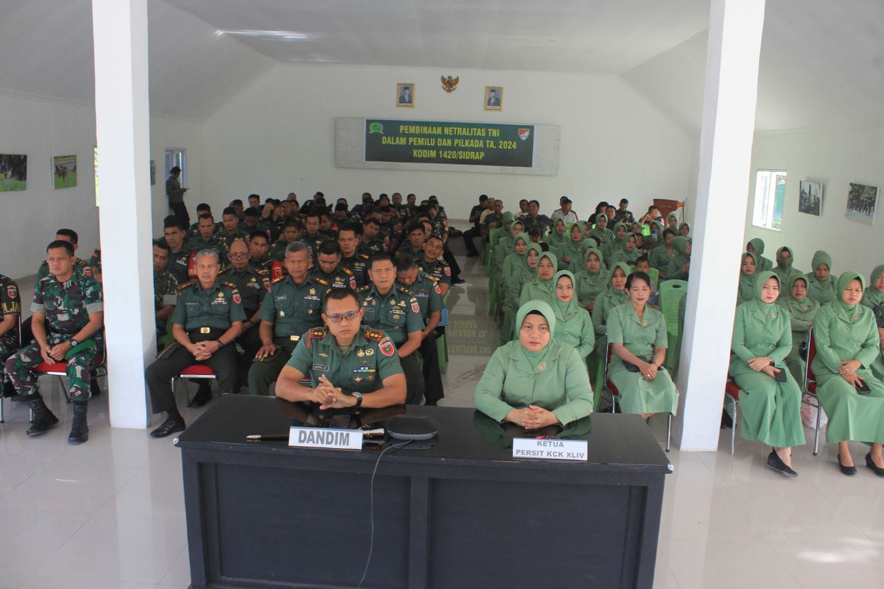 Seluruh Personil Kodim 1420/Sidrap Mengikuti Jamdan Dipimpin Danrem 141/Toddopuli